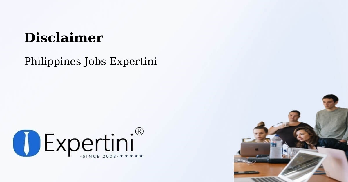 Disclaimer – Purac - Philippines Jobs Expertini