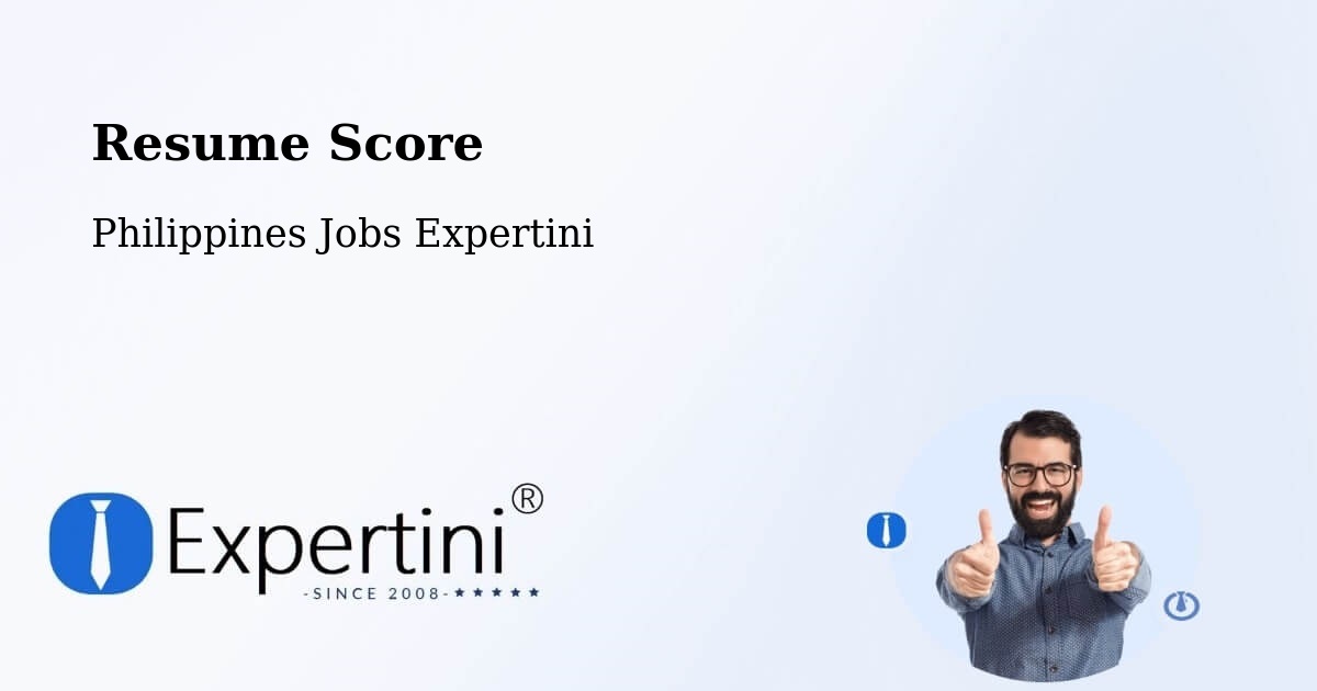 Resume Score & Job Description Match Tool – Purac - Philippines Jobs Expertini